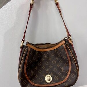 Louis Vuitton Brown and Tan Monogram Shoulder Bag